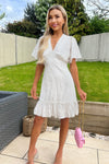 White Broderie Mini Dress