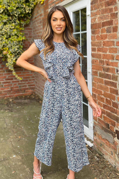 Ax paris blue jumpsuit shop