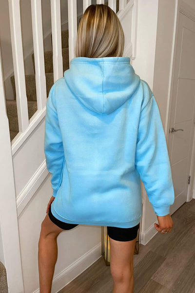Baby Blue Essential Oversized Hoodie – AX Paris