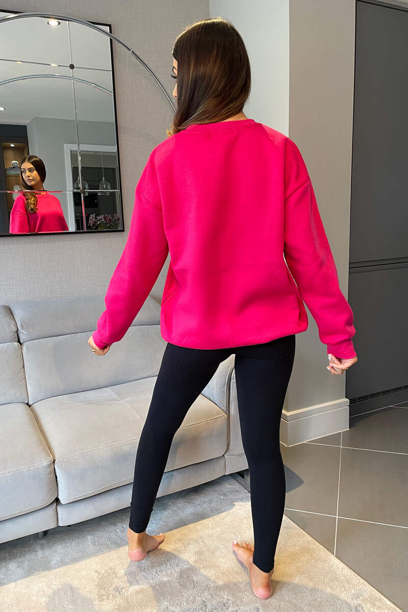 Cerise Oversized Sweatshirt