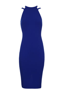 Cobalt Double Strap Midi Dress
