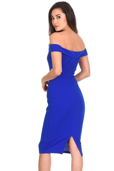 princess polly baby blue dress Whistles Bardot Trapeze Midi Dress Blue Size 0