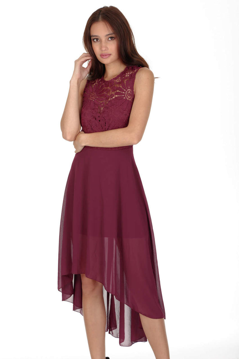 Plum Waterfall Dress