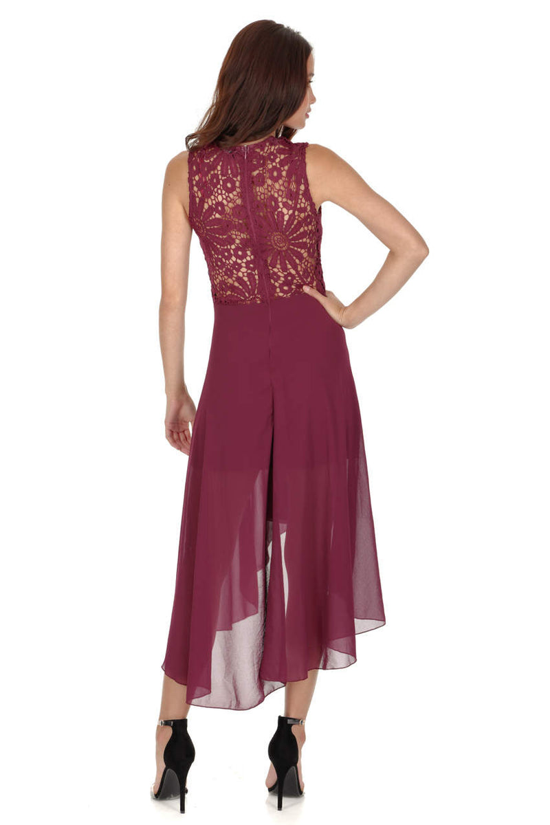 Plum Waterfall Dress