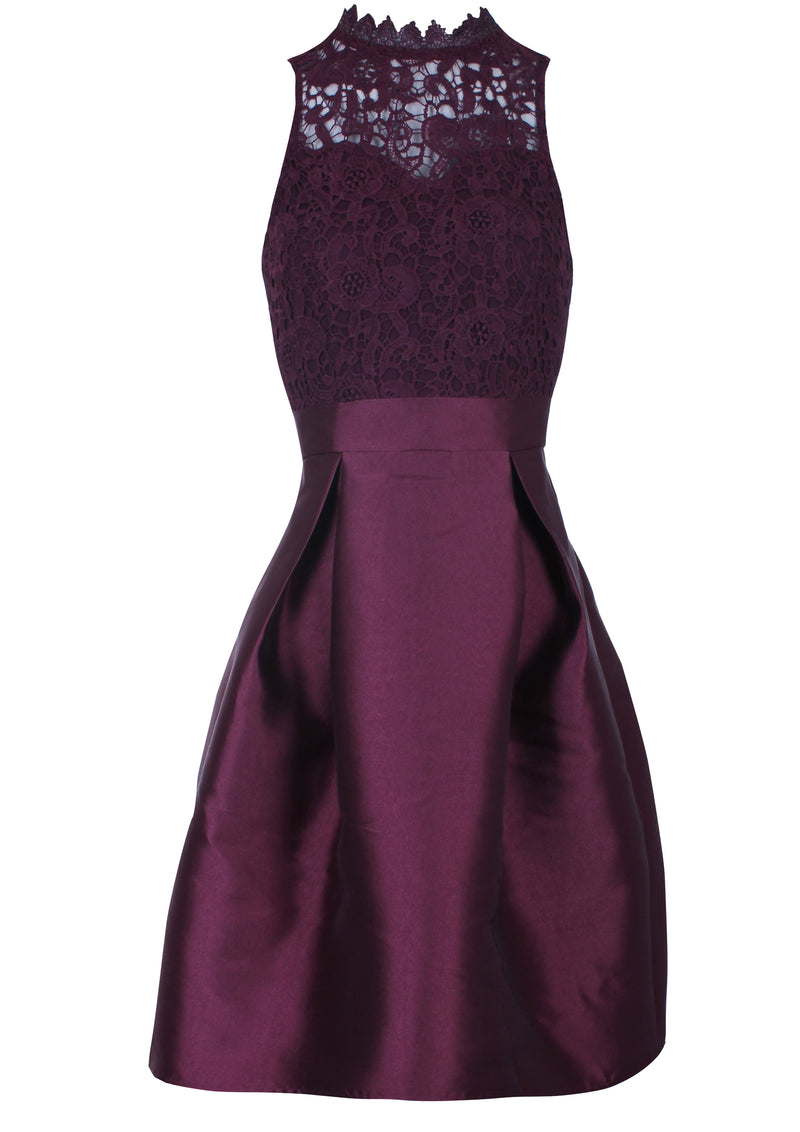 Plum 2 In 1 Crochet Midi Dress