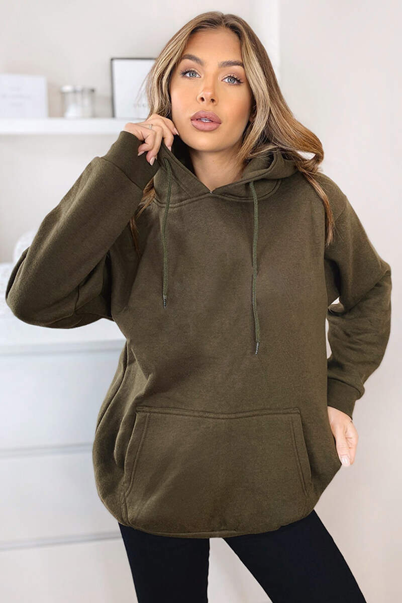 Khaki Oversized Hoodie