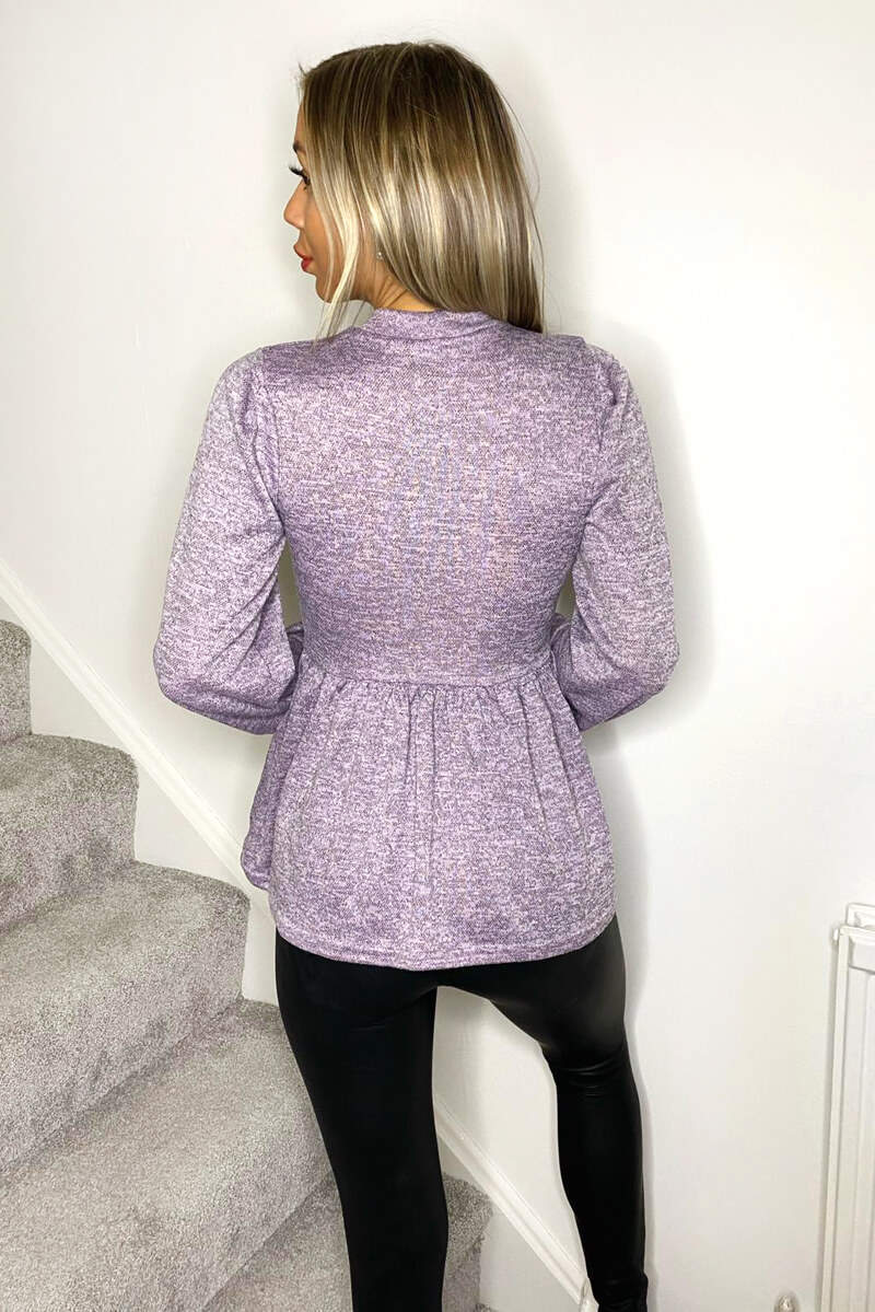 Lavender Peplum Top