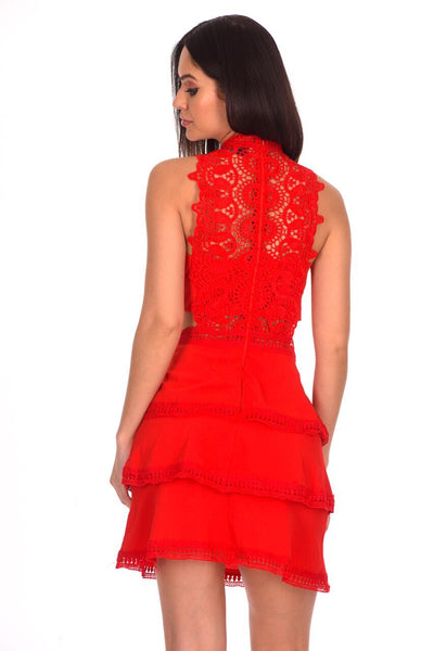 Red Crochet Skater Dress – AX Paris