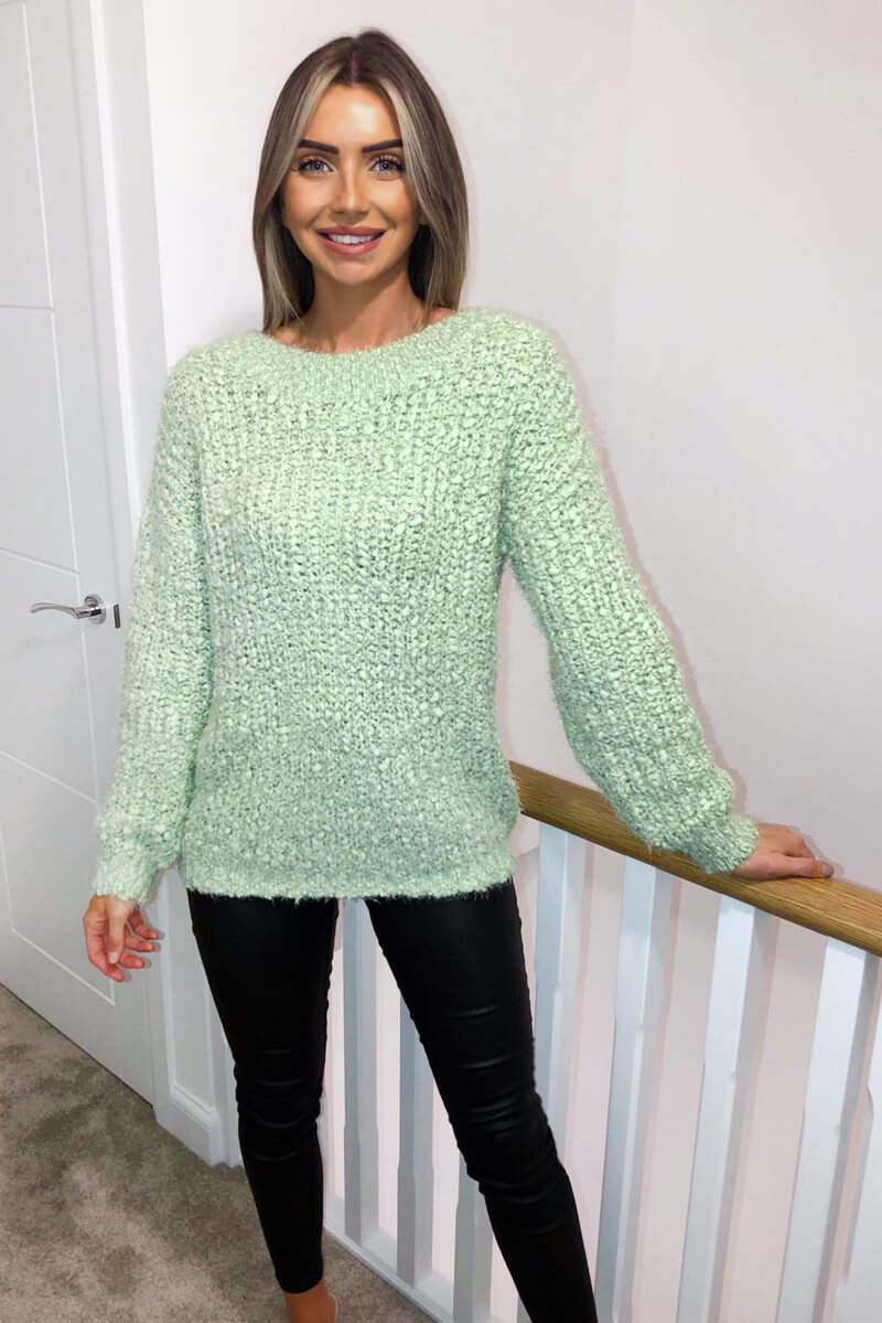 Sage Chunky Knit Jumper