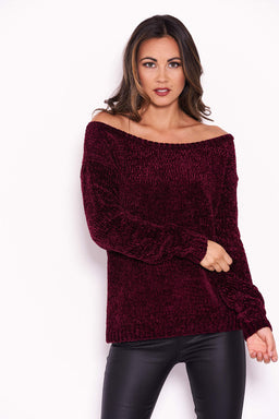 Wine Chenille Jumper