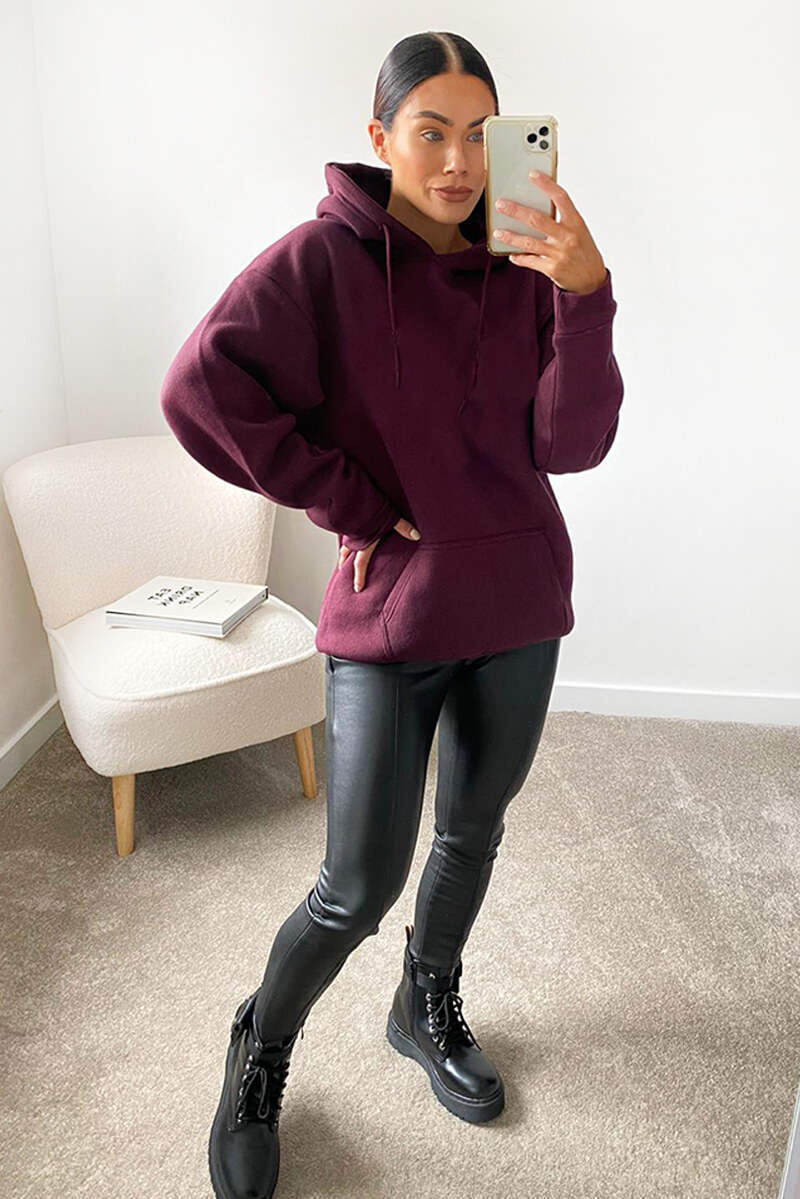 Wine Oversized Hoodie