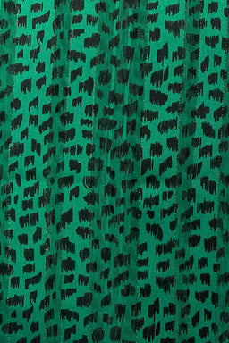 Green Ruched Long Sleeve Mini Dress