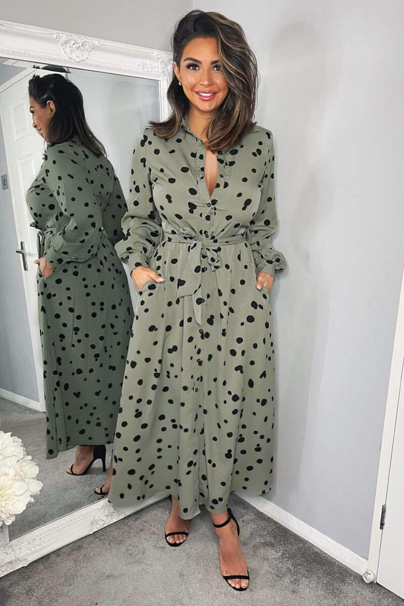 ax paris shirt dress AX Paris Multi Abstract Print 3/4 Sleeve Shirt Midi Dress