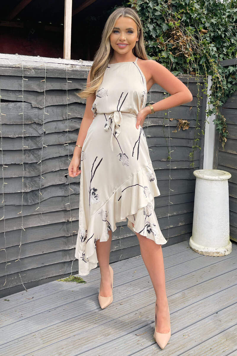 Ax paris white floral dress outlet