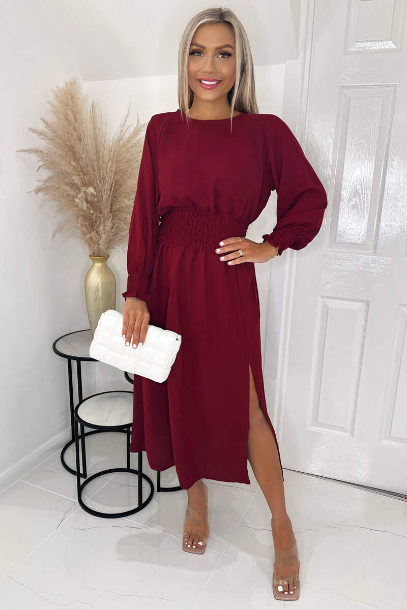 elasticated midi dress ASOS DESIGN Tall embellished floral and lattice detail midi dress with elasticated waist in mustard