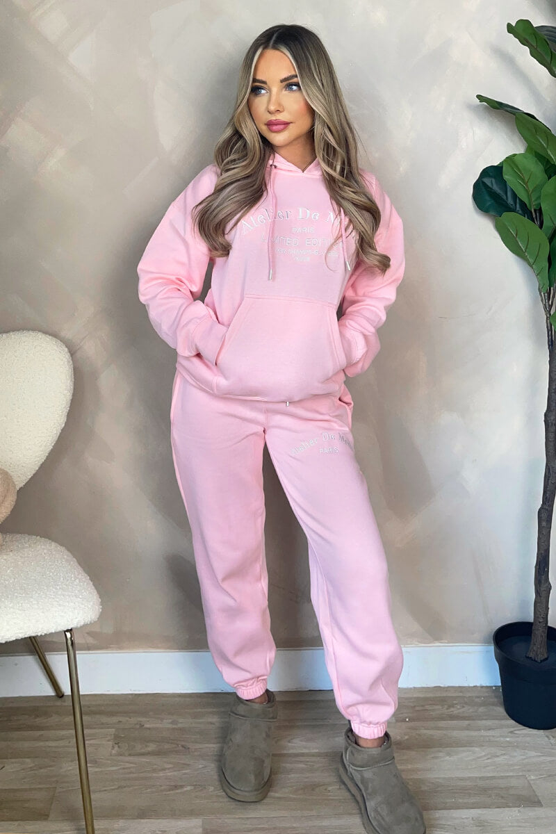 Eddie Bauer Women's 3-Piece Ultra Soft Hacci Lounge Set - Hoodie, Tee, And Joggers In Pink