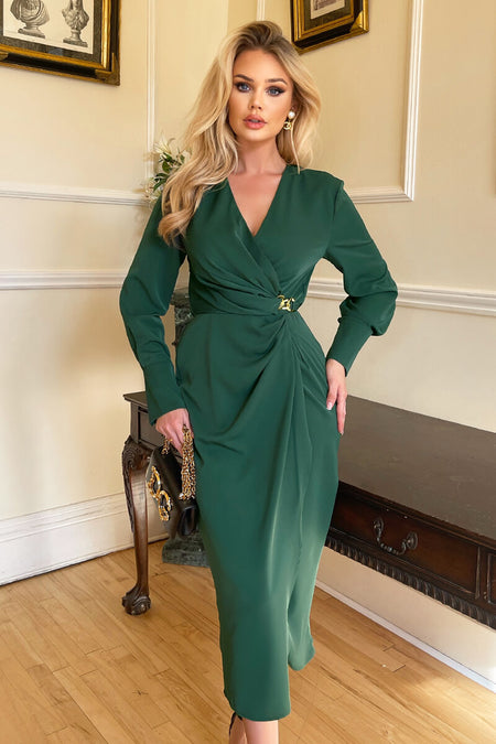 Wrap Dresses Colour_Green AX Paris Wrap Dresses Colour_Green AX Paris