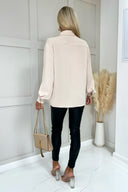 Stone Long Sleeve Gold Button Front Shirt