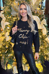 Black Merry Chic-mas Sequin Knit Jumper