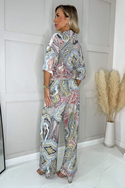 Multi Paisley Printed Trousers