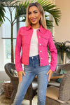 Bubblegum Pink Lightweight Denim Jacket