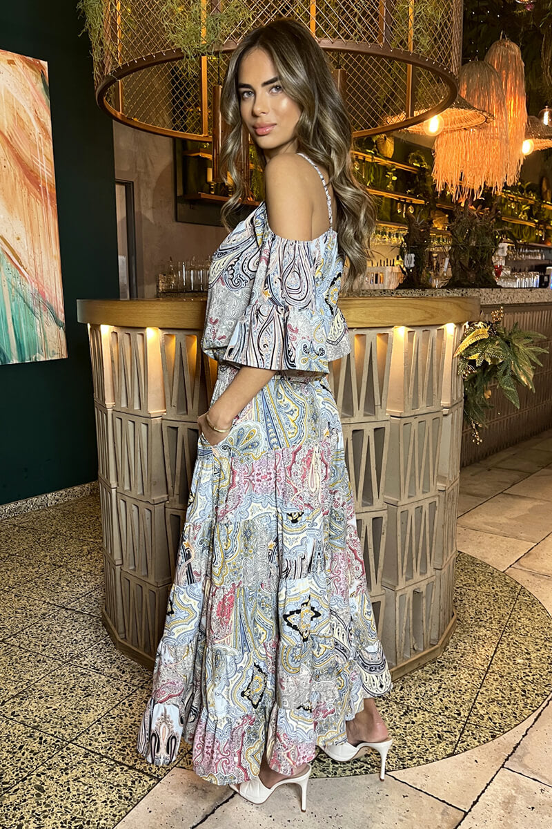 Peep shoulder dress deals