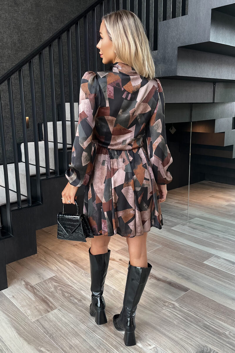long sleeve skater dress Elegant White Long-Sleeve M / US 6-8 / Deep V-neck 4% Spandex Wine Long Sleeve Belted Skater
