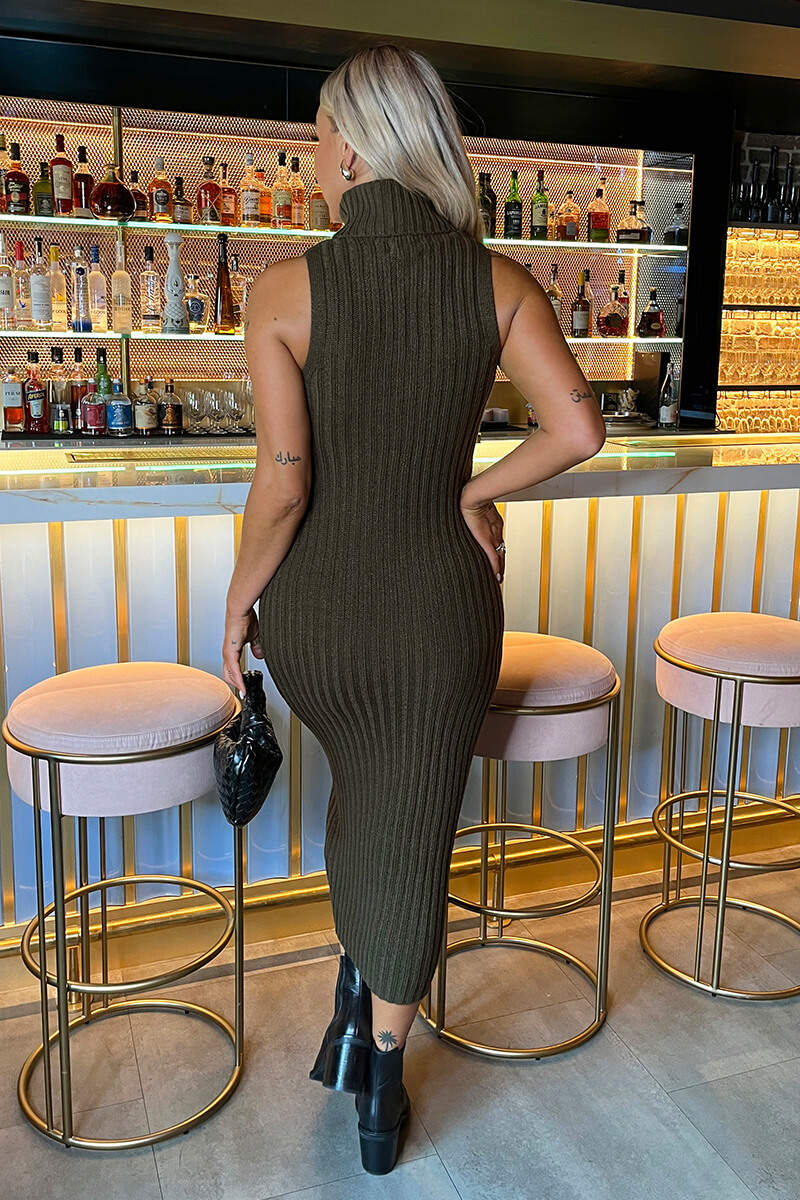 sleeveless ribbed dress Unstoppable Midi Dress M Tan by Lane 201