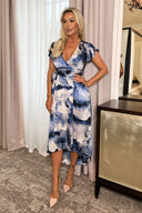 blue and brown marble dress marble dress sold on Temu Canada