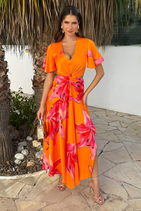 Midi Dress Floral Dress For Summer Wedding Floral Outfit For