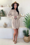 Biscuit Long Sleeve Crochet Mini Dress