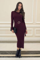 1756907976_Burgundy-Rib-Knit-Gold-Buckle-Detail-Midi-Dress-3.jpg