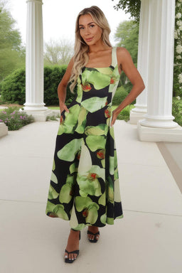 1769001047_Black-And-Green-Floral-Print-Square-Neck-A-line-Midi-Dress-1.jpg