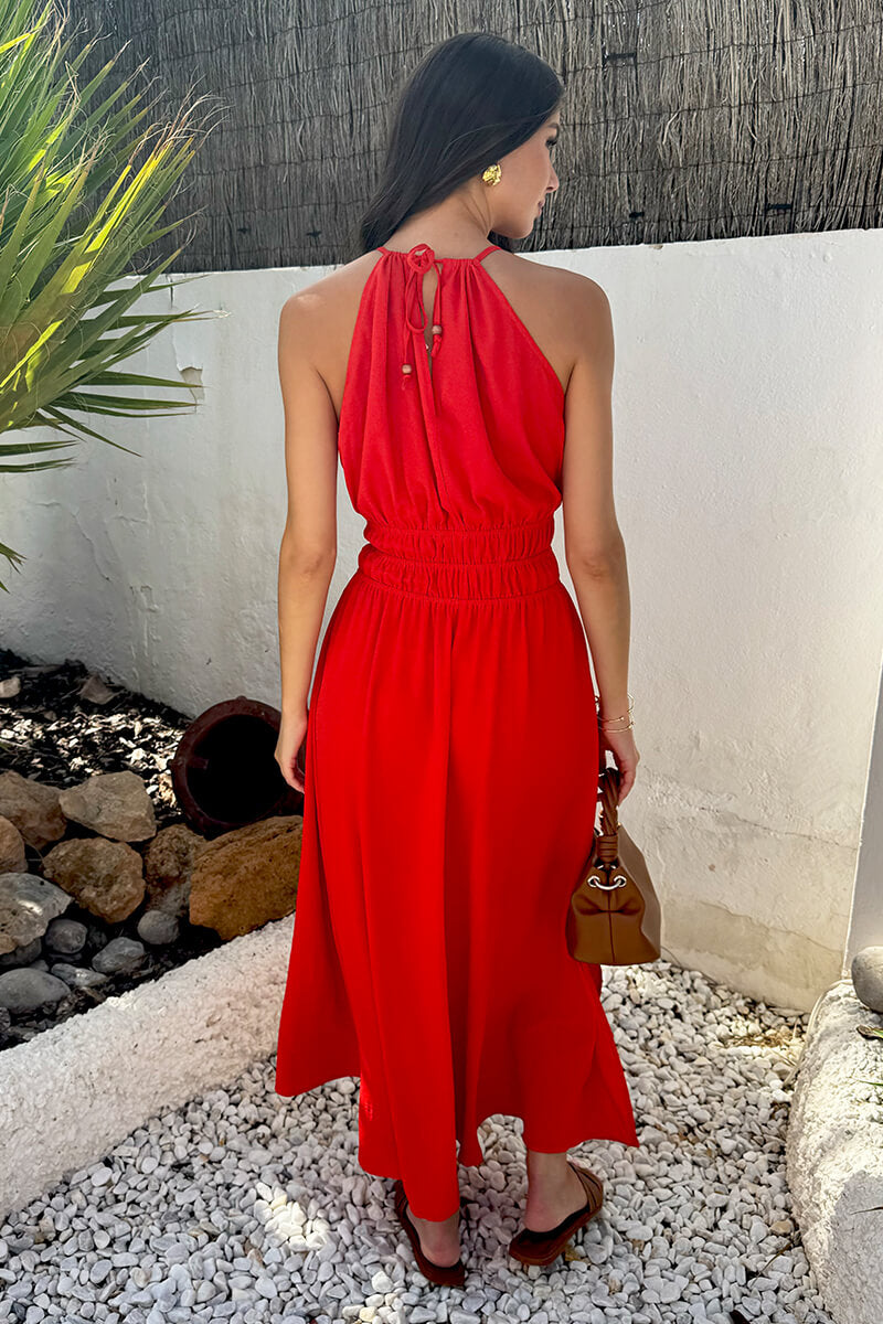 red strappy tie waist fishtail midi dress & Other Stories - Midi Dress - Women - Polyester - XS