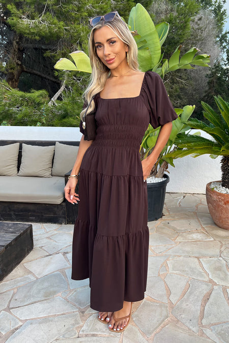 1769701280_Chocolate-Puff-Sleeve-Shirred-Waist-Smock-Midi-Dress-2.jpg