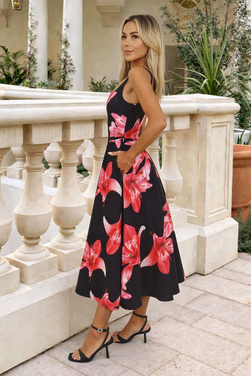 1774886134_Black-And-Cerise-Floral-Print-Square-Neck-A-line-Midi-Dress-4.jpg