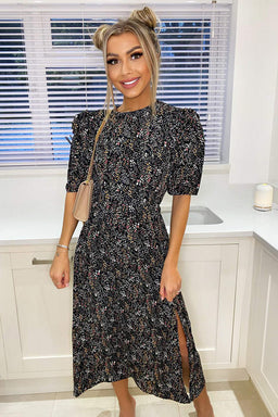 Black-Floral-Pleated-Puff-Sleeve-Midi-Dress-1.jpg