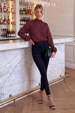 Burgundy-Polka-Dot-Print-Long-Sleeve-Ruffle-Neck-Top-2.jpg