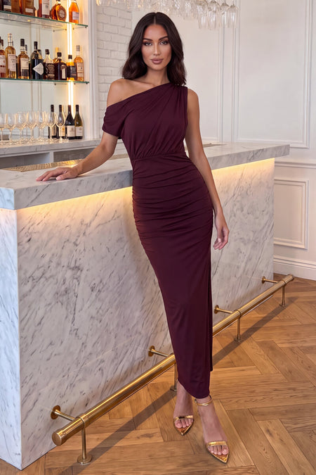 Dark-Plum-Off-The-Shoulder-Draped-Top-Midi-Dress-1.jpg