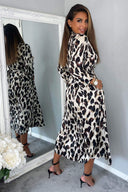 Button up leopard print dress outlet