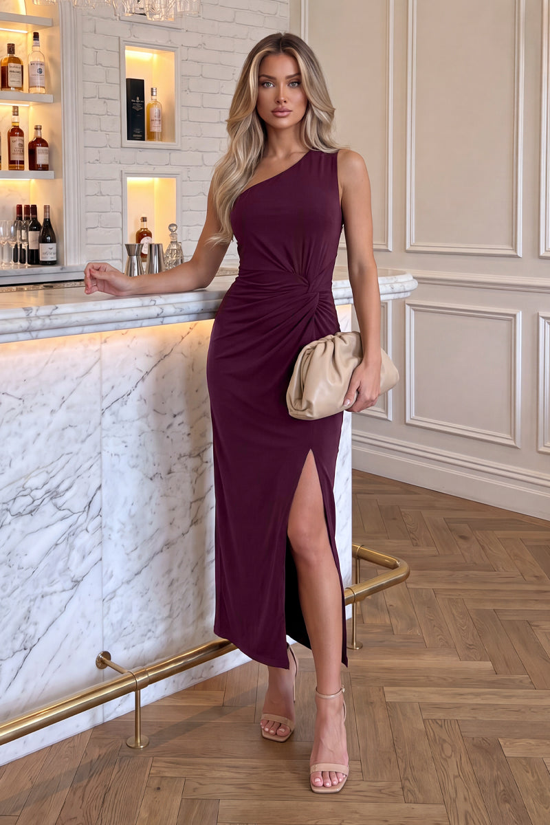 plum-one-shoulder-knot-detail-midi-dress-2.jpg