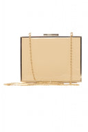 Patent  Gold Edged Box Clutch Bag