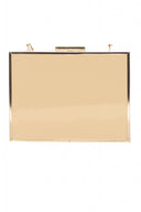 Patent  Gold Edged Box Clutch Bag