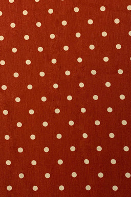 Rust Polka Dot High Neck Culotte Jumpsuit