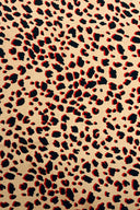 Red Animal Print Tie Side Wrap Over Midi Dress