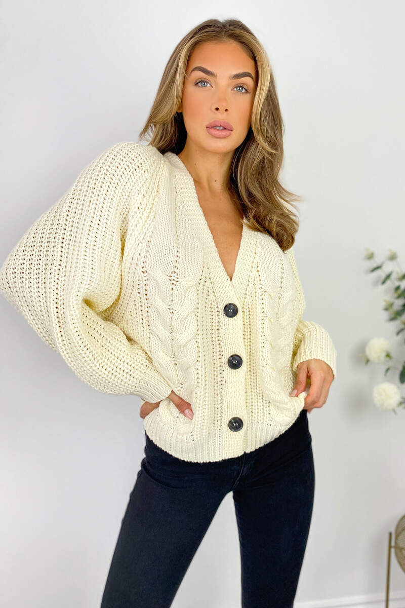 CABLE KNIT CARDIGAN