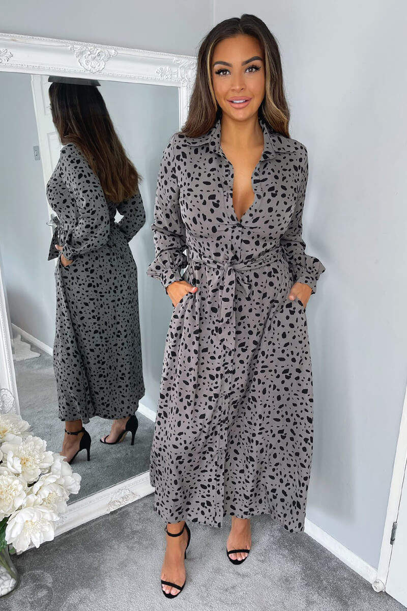 Ae button sales down midi dress