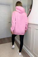 Pink New York Slogan Hoodie