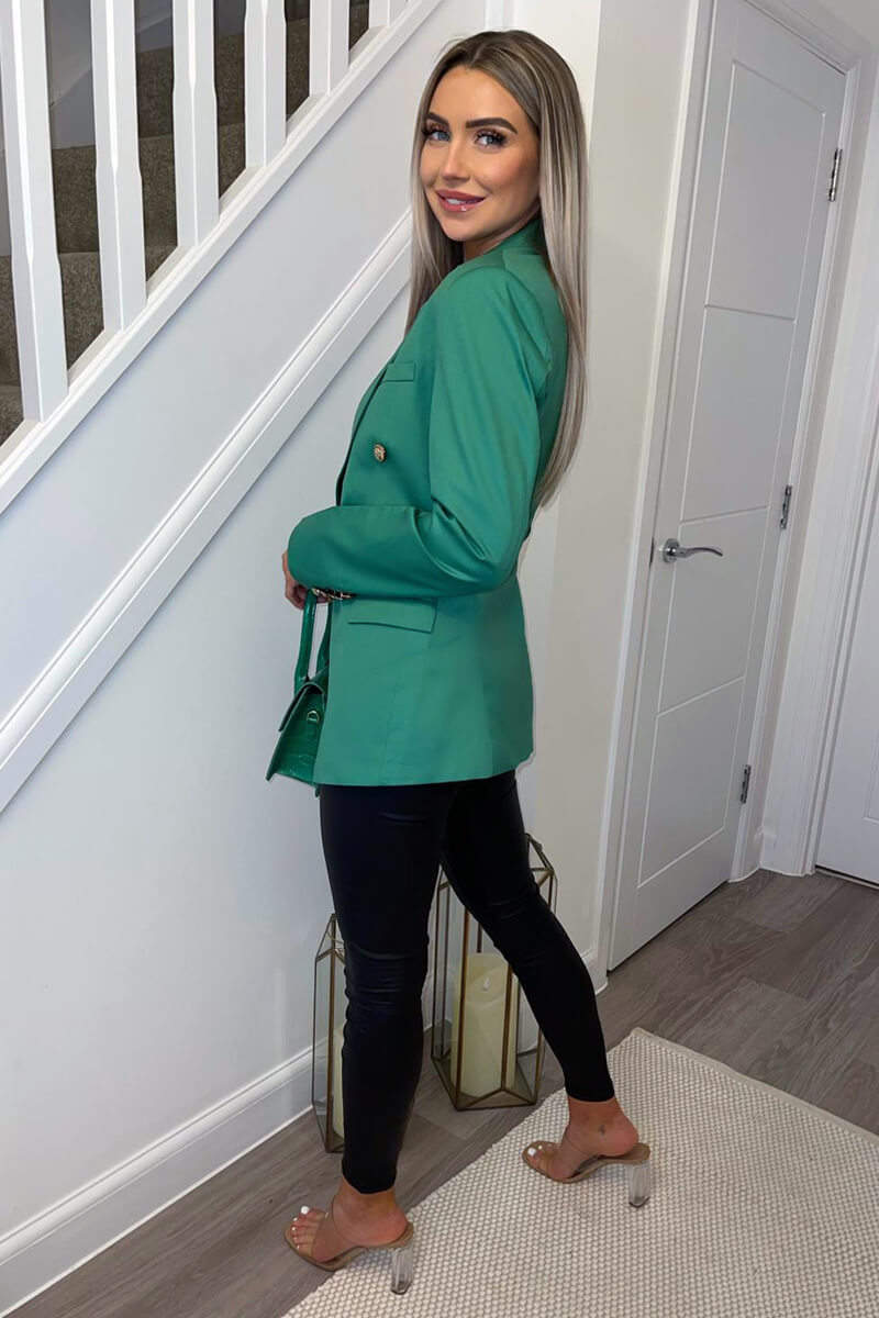 Green Military Style Blazer