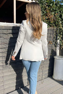 Cream Military Style Blazer